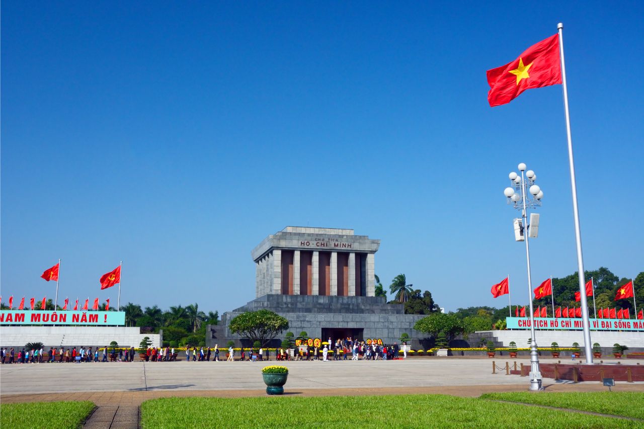 Hồ Chí Minh Mausoleum at Ba Đình Square, Hanoi — visited on Day 4 of the tour