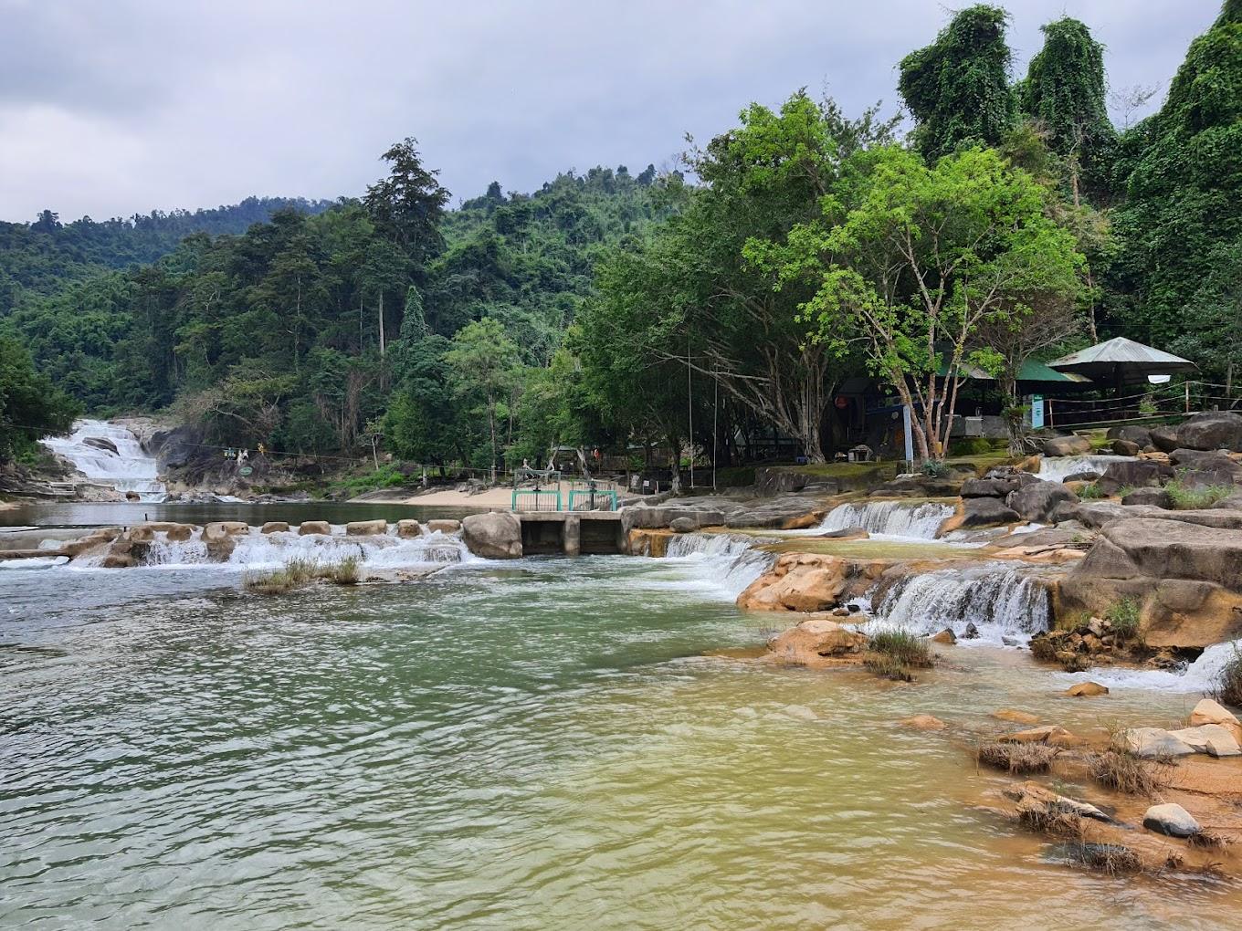 Yang Bay Waterfall cascading through untouched jungle in the Khanh Hoa highlands